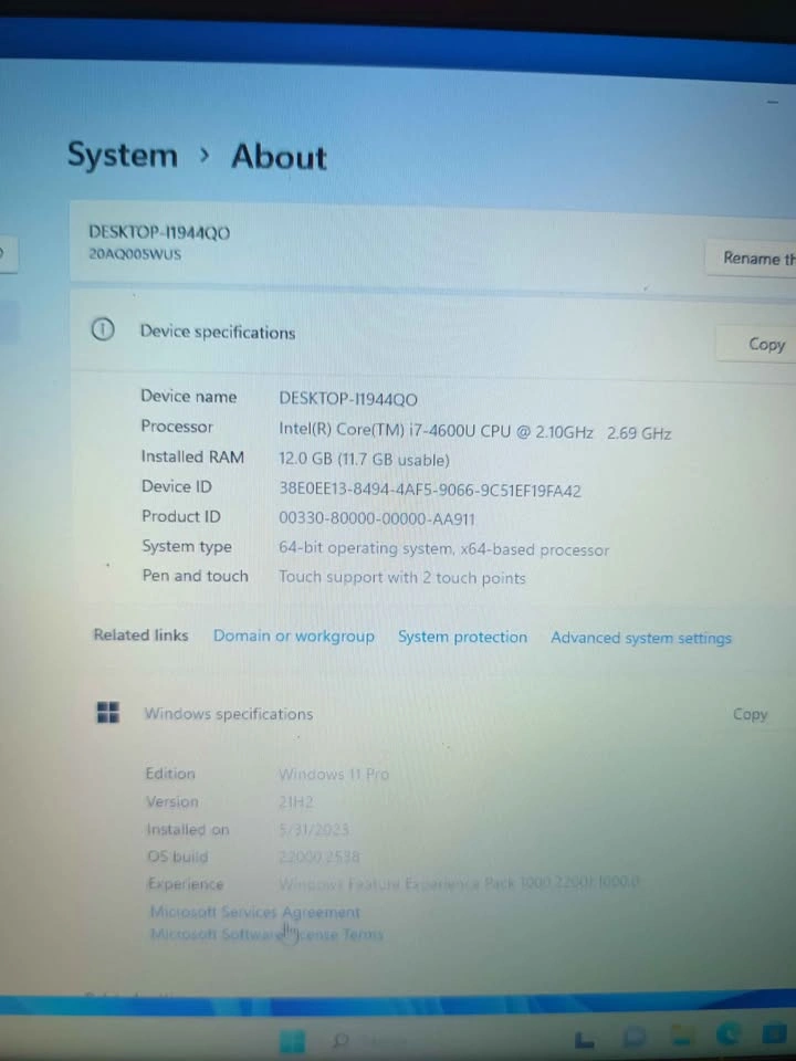 Lenovo ThinkPad T440s i7-4600U 12GB RAM 256GB SSD Win 11 - photo 3