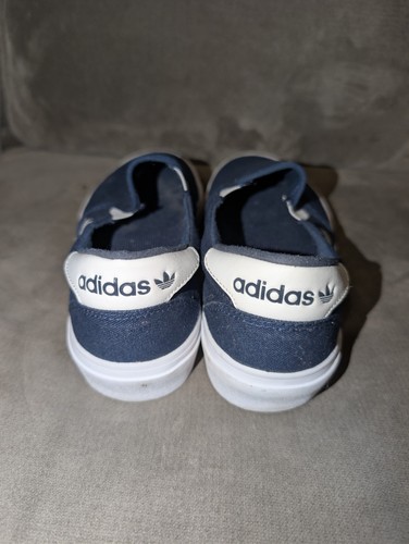 Adidas Court Rallye Slip On Mens Size 7.5 Navy Blue Canvas - photo 2