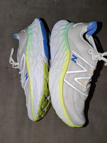 New Balance Fresh Foam More v4 Womens 9.5 White Blue Yellow - photo 2
