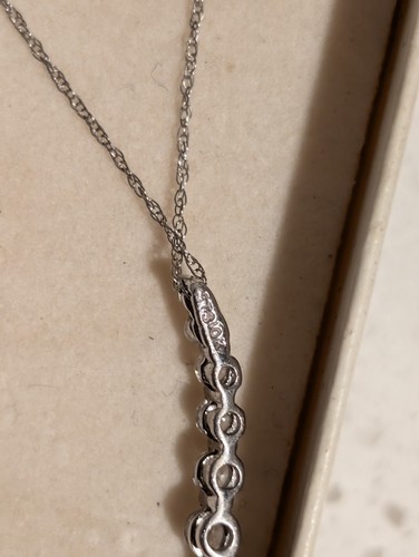Vintage 10k white gold necklace 18" - photo 2