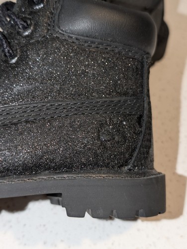Timberland Toddler Size 5 Black Glitter Sparkle Leather Boots - photo 5