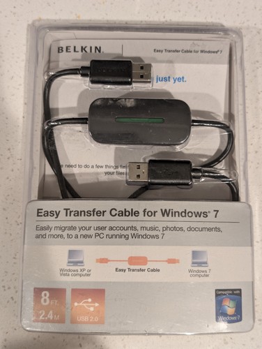 Belkin EASY TRANSFER CABLE for Windows 7 NEW/SEALED