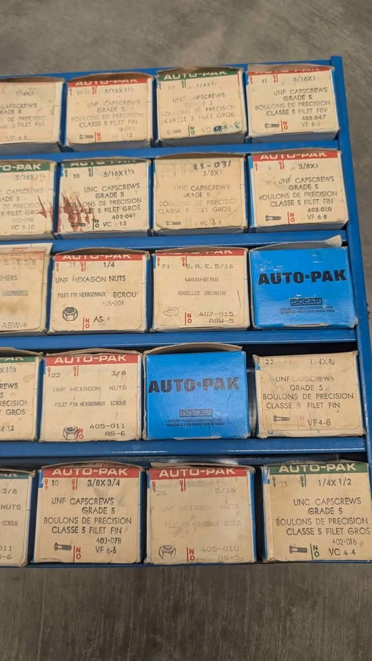 Vintage Auto-Pak Fastener Cabinet – Nuts, Bolts & Hardware - photo 2