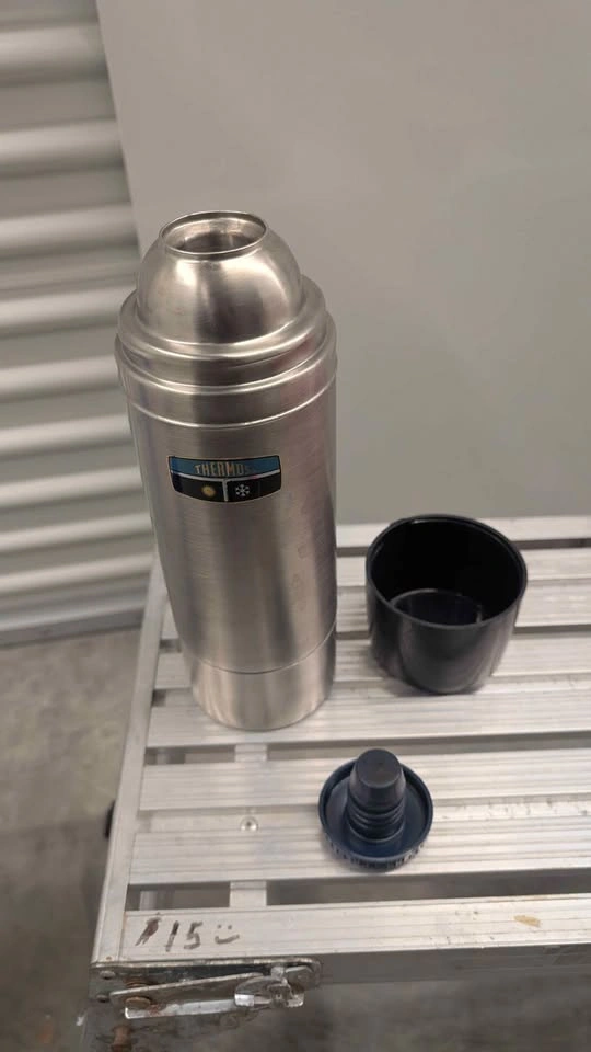 Vintage Thermos 1-Quart Stainless Steel Vacuum Bottle - photo 2