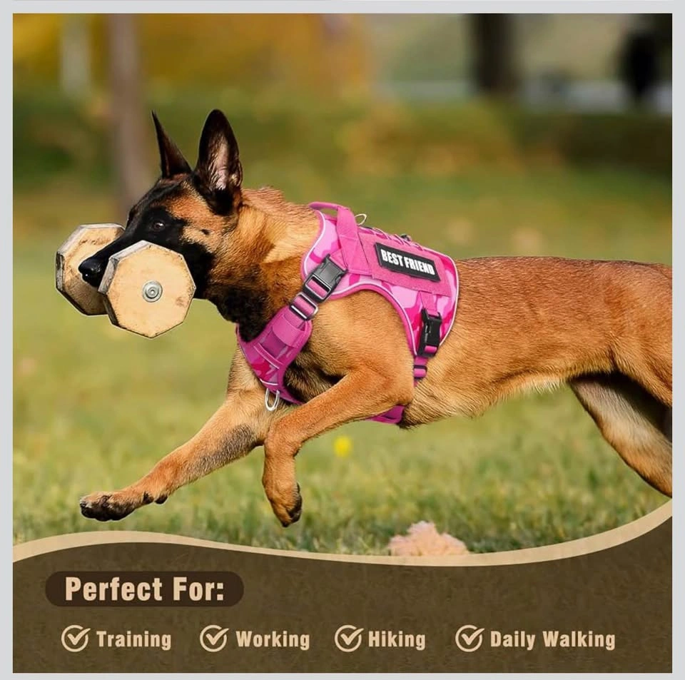 Brand New Pink XL Reflective Glow Dog Harness with Velcro Tags - photo 2