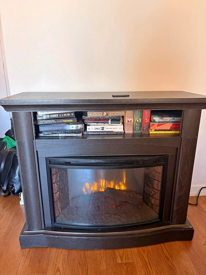 Electric Fireplace/Storage shelf