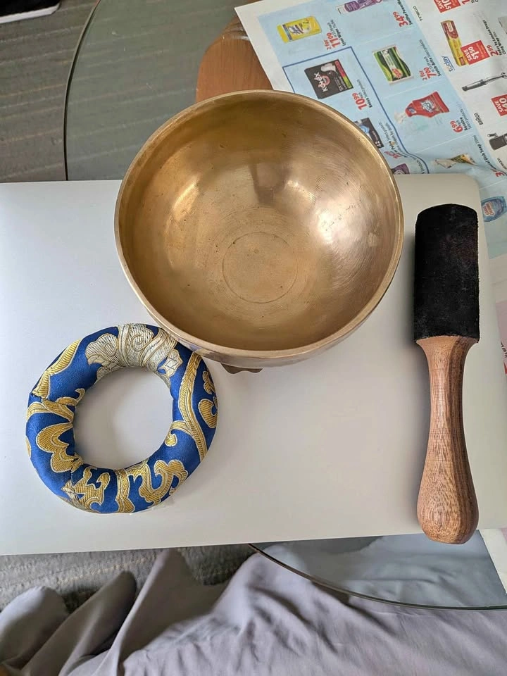Authentic Nepalese Brass Singing Bowl Set 5"