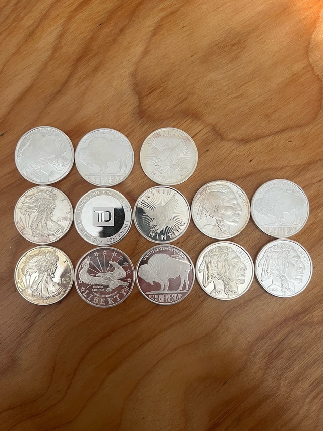 99.9% Fine Silver rounds