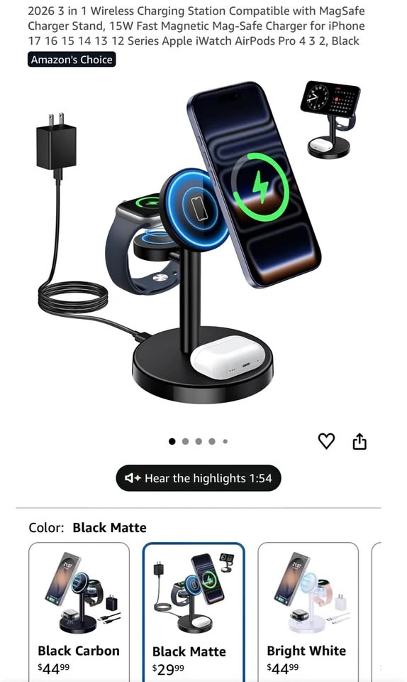 3 in 1 Wireless Charging Station for MagSafe
