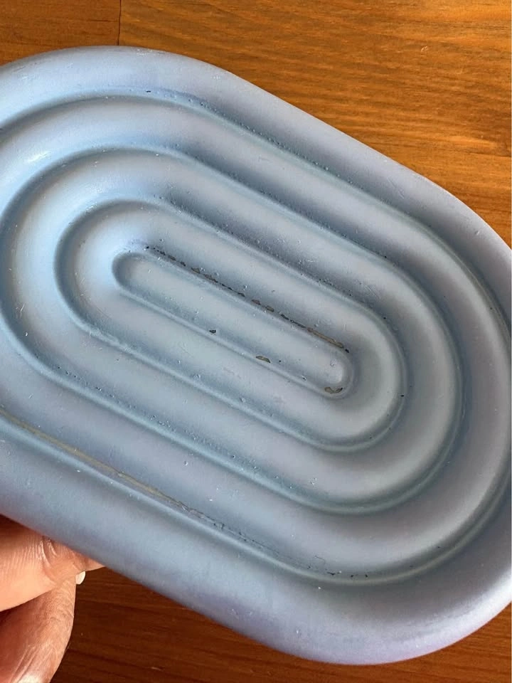 2 blue ceramic soap dishes - photo 2
