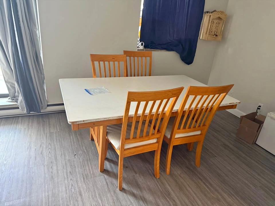 Dining table 4 chairs set