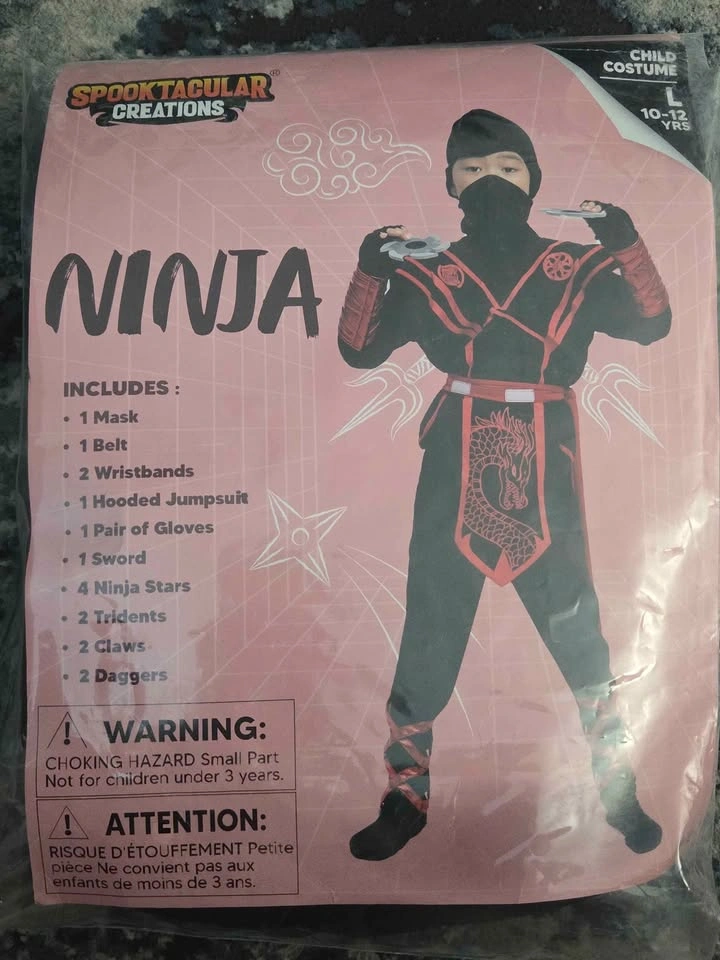 3 Halloween Costumes for Boys: Vampire, Ninja, Grim Reaper - photo 2