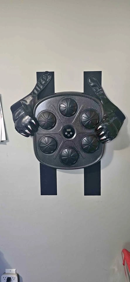 Smart Wall-Mounted Music Boxing Machine with Gloves