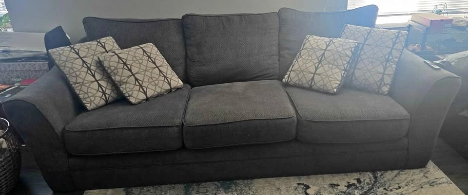 Dark Grey Three-Seat Sofa