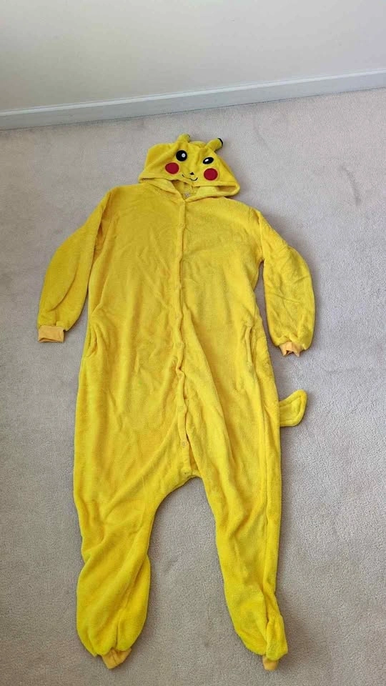 Pikachu onesie pajamas or costume - large size