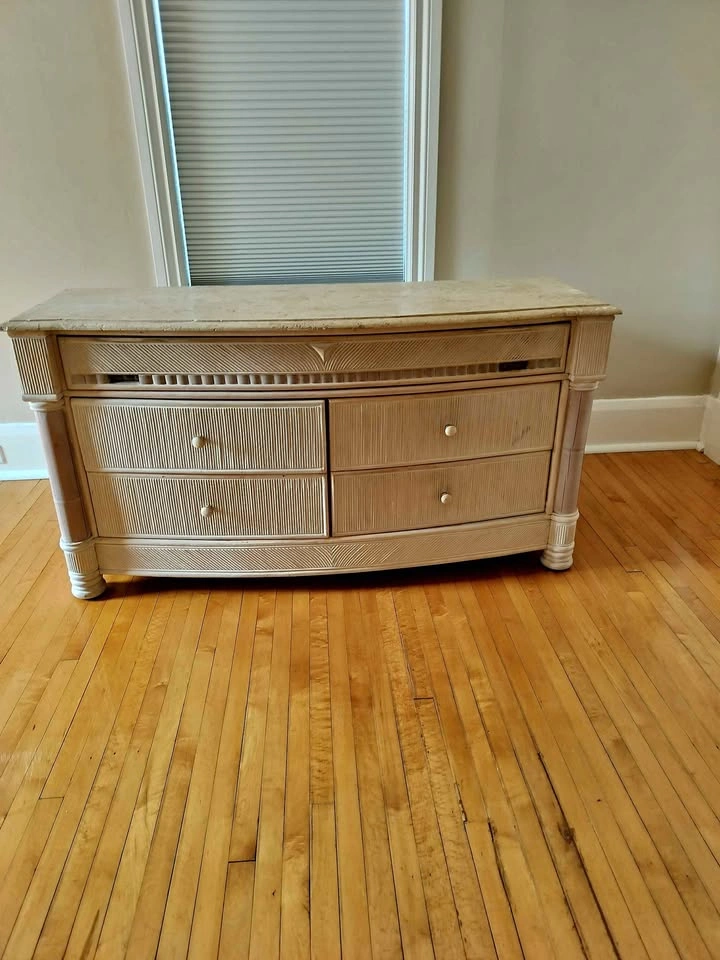 Stone-Like Top Coastal Style Dresser
