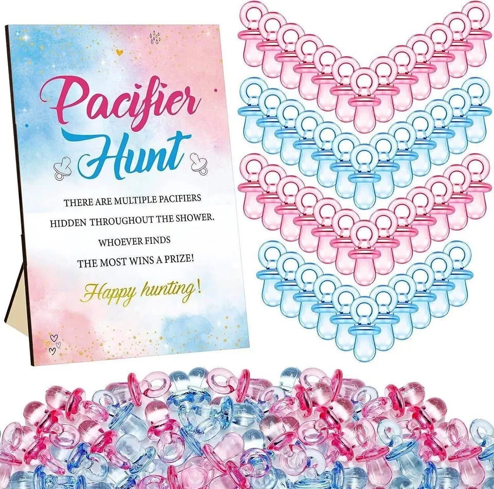 Thyle 51 Pcs Pacifier Hunt Baby Shower Games thumbnail