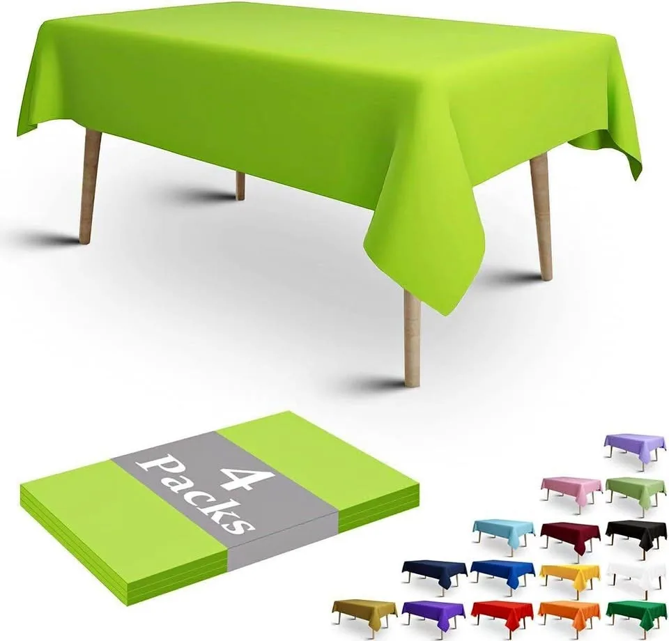 Lime Green Plastic Tablecloths 3 Packs thumbnail