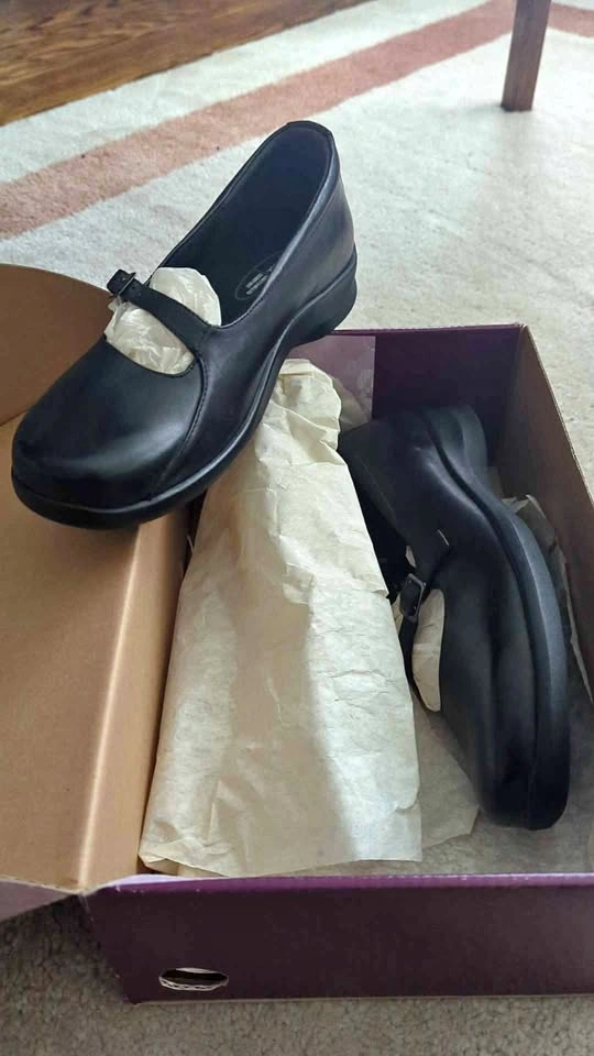 Aetrex Women's Wide Black Mary Jane Shoes Size 7.5