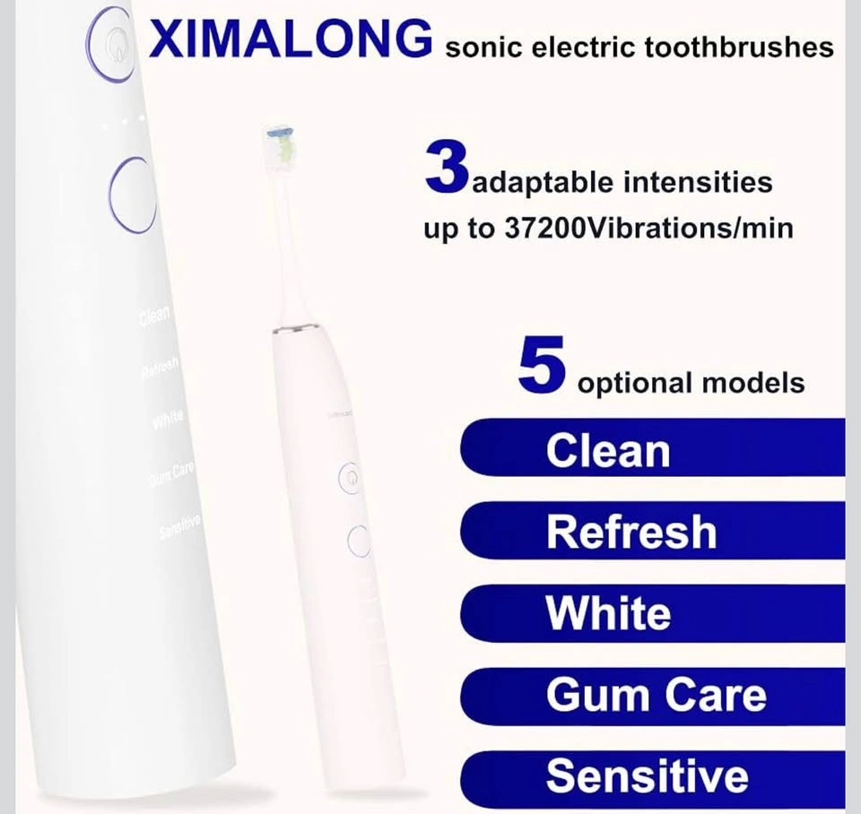 Sonic Electric Toothbrush 5 Modes with 6 Replacement Heads - photo 2