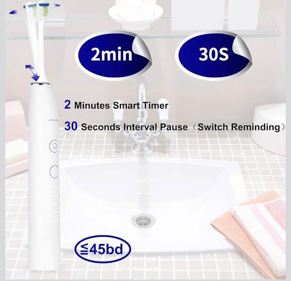 Sonic Electric Toothbrush 5 Modes with 6 Replacement Heads - photo 3