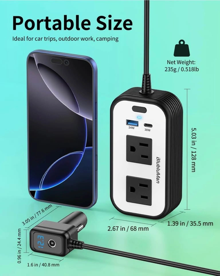300W Car Power Inverter with Starlink Mini Adapter - photo 2