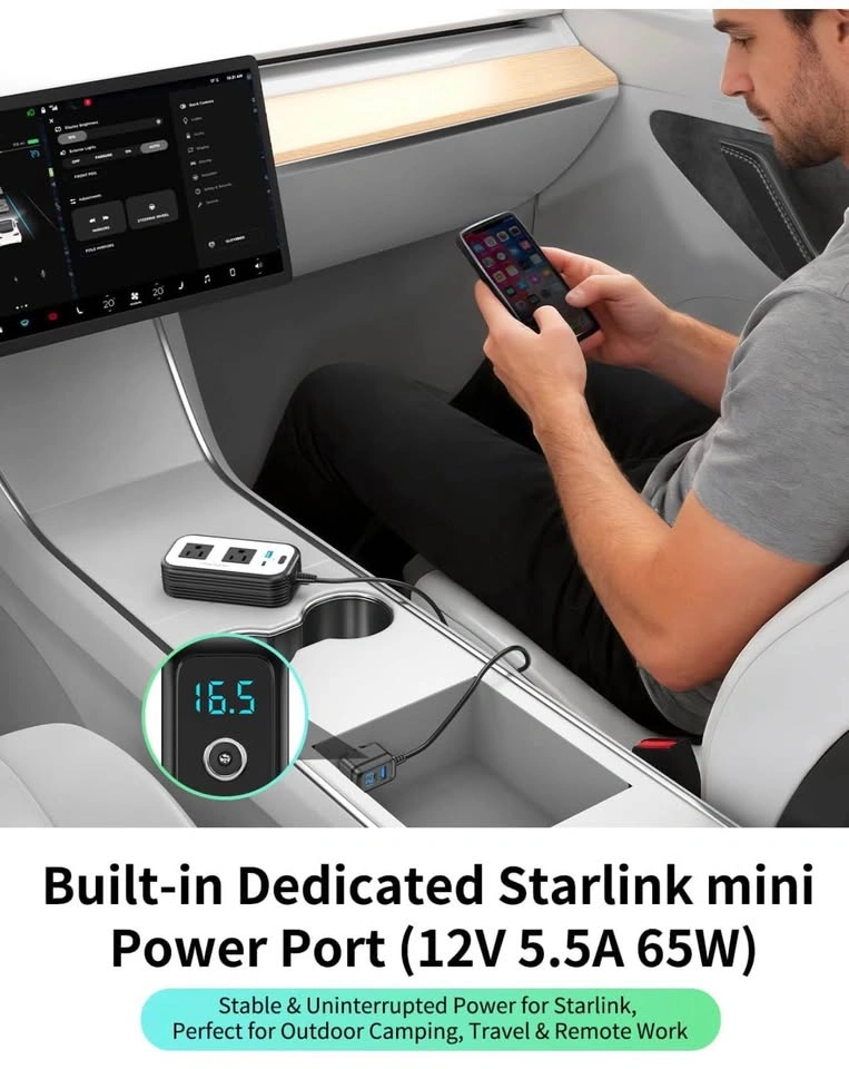 300W Car Power Inverter with Starlink Mini Adapter - photo 5