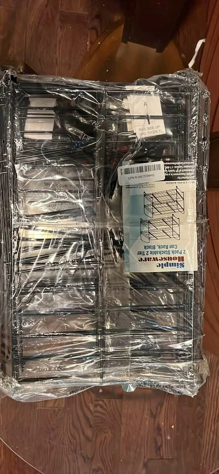 Simple Houseware 2 Pack Stackable 2 Tier Can Rack