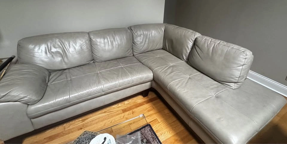 Leather sectional sofa - photo 2