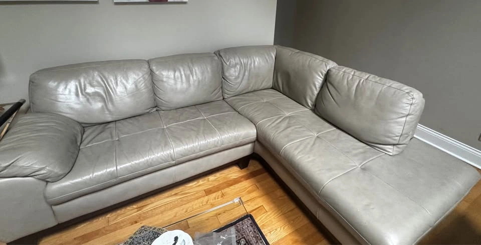 Leather sectional sofa - photo 3