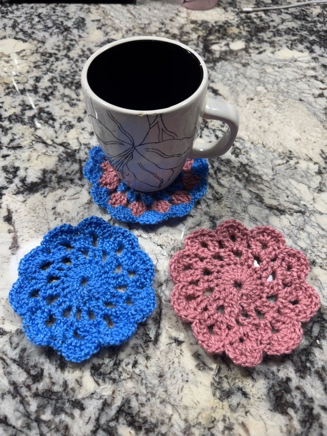 Crochet coasters