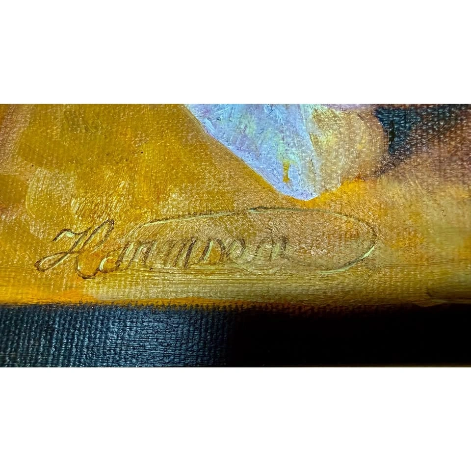 Vtg Harmsen Floral Still Life Oil Painting Ornate Gold Frame - photo 3