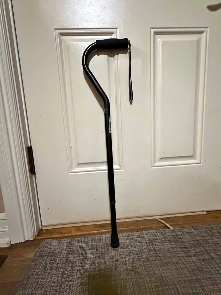 Height Adjustable Black Cane