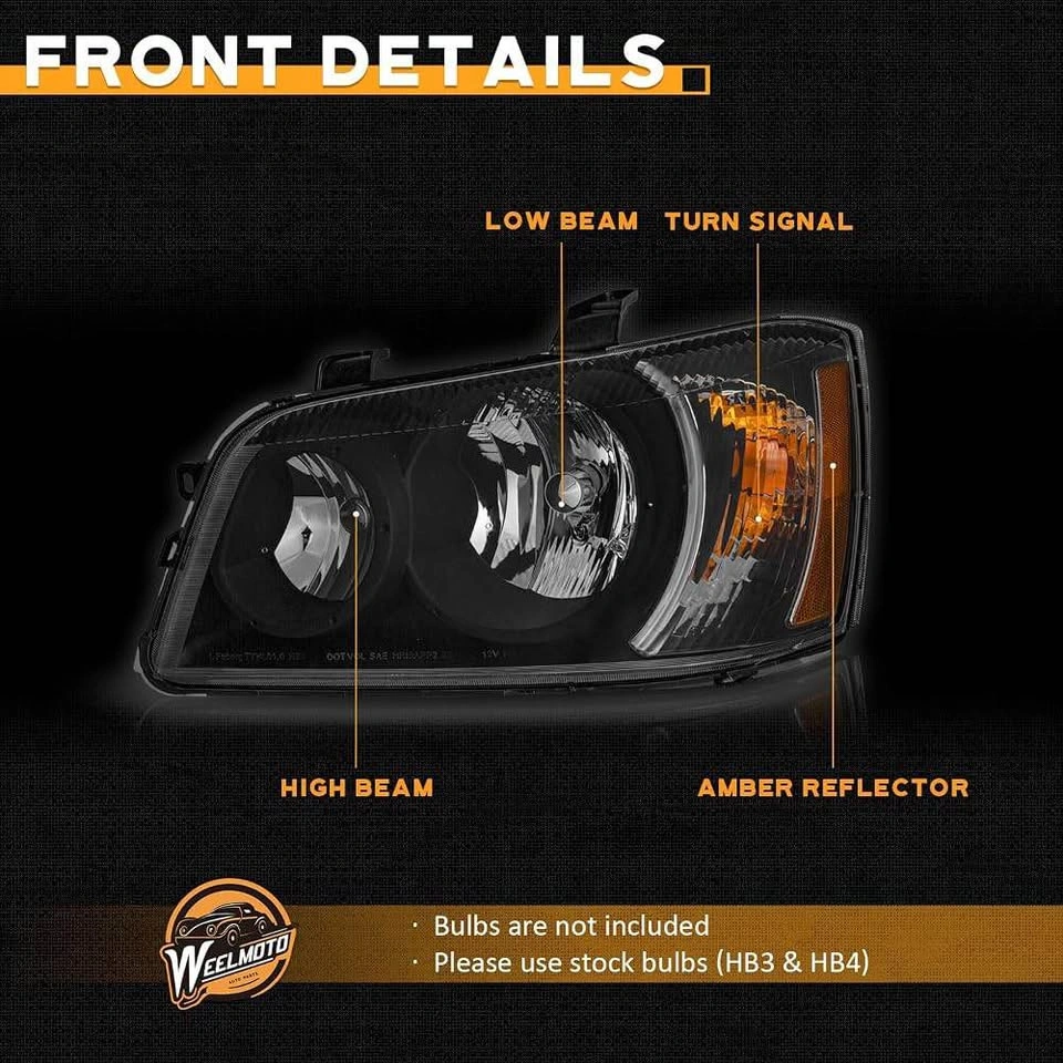 WEELMOTO Headlight Assembly for Toyota Highlander - photo 4