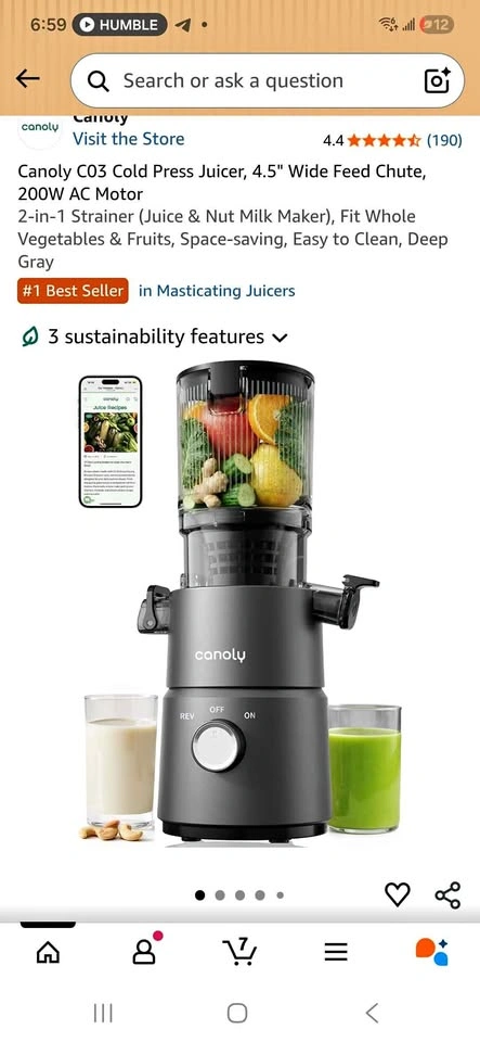 Canoly C03 Cold Press Juicer