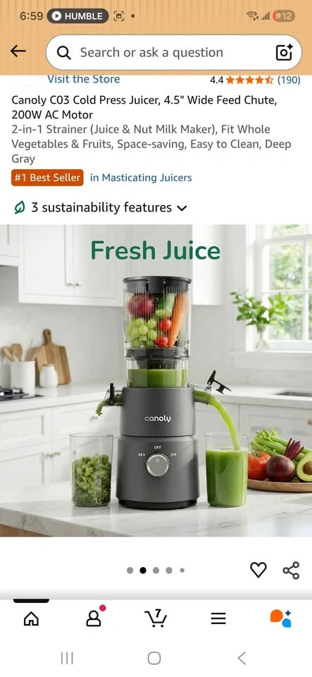 Canoly C03 Cold Press Juicer - photo 2