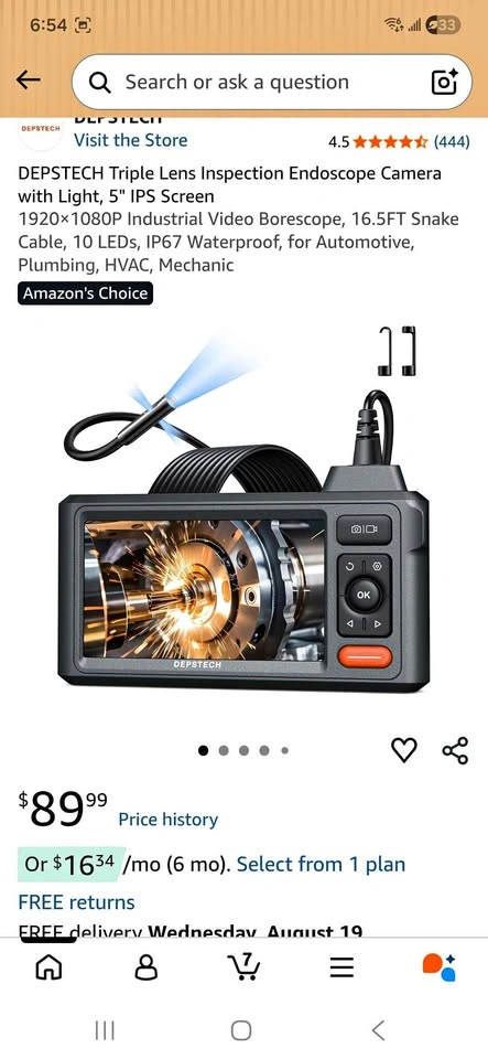 DEPSTECH DS620 Industrial Endoscope