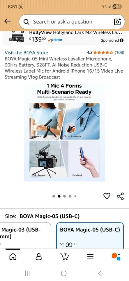 BOYA Magic-05 Mini Wireless Lavalier Microphone - photo 2