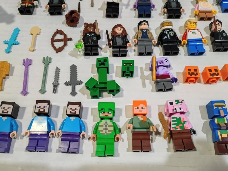 Large Lot of Lego Minifigs, Parts, Minecraft, Harry Potter - photo 3