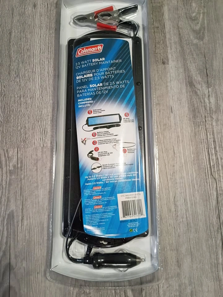 Coleman 2.5 Watt Solar 12V Battery Maintainer New in Package - photo 3