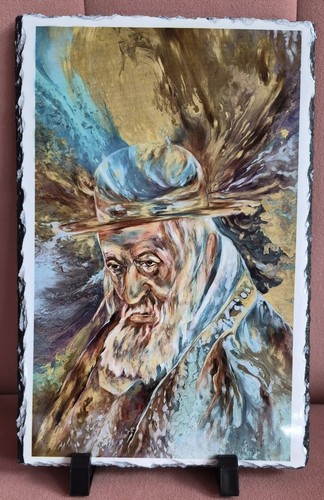 Judaica pictures and blessing On the slate stone