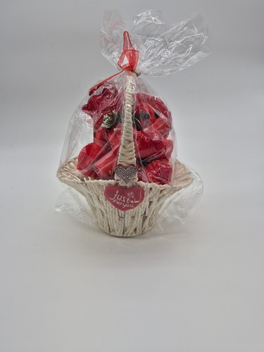 Red Teddy Bear Valentines Gift Basket