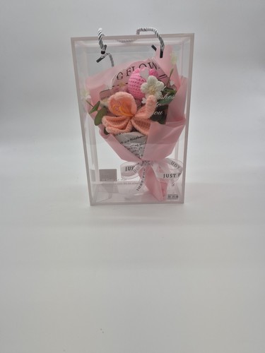 Pink Fabric Flower Basket
