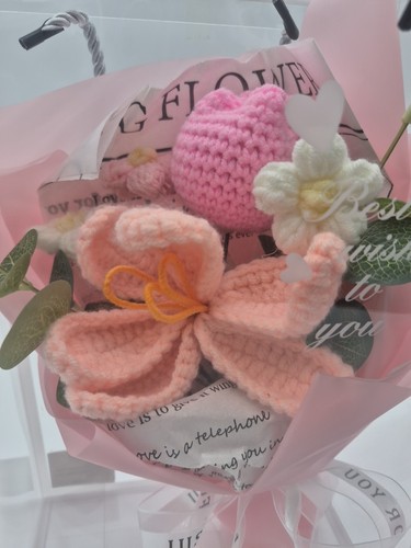 Pink Fabric Flower Basket - photo 2
