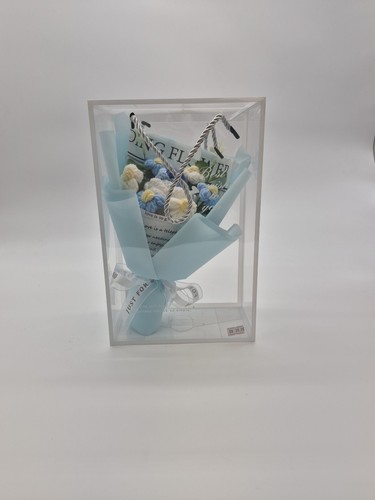 Blue Fabric Flower Basket