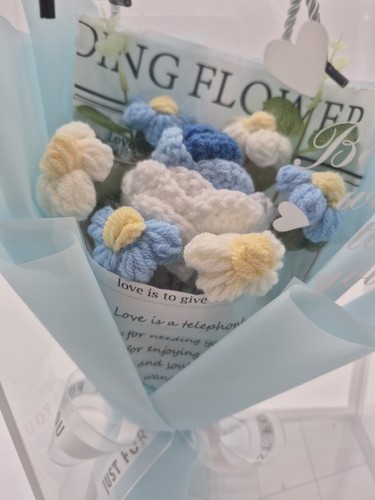 Blue Fabric Flower Basket - photo 2
