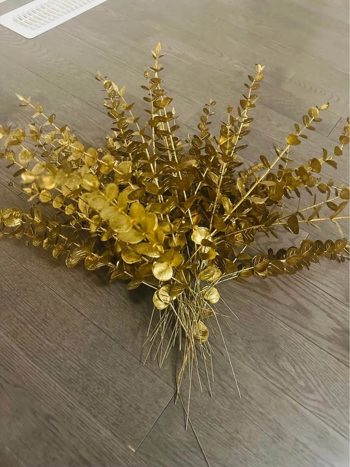 Gold Artificial Eucalyptus flowers - photo 2