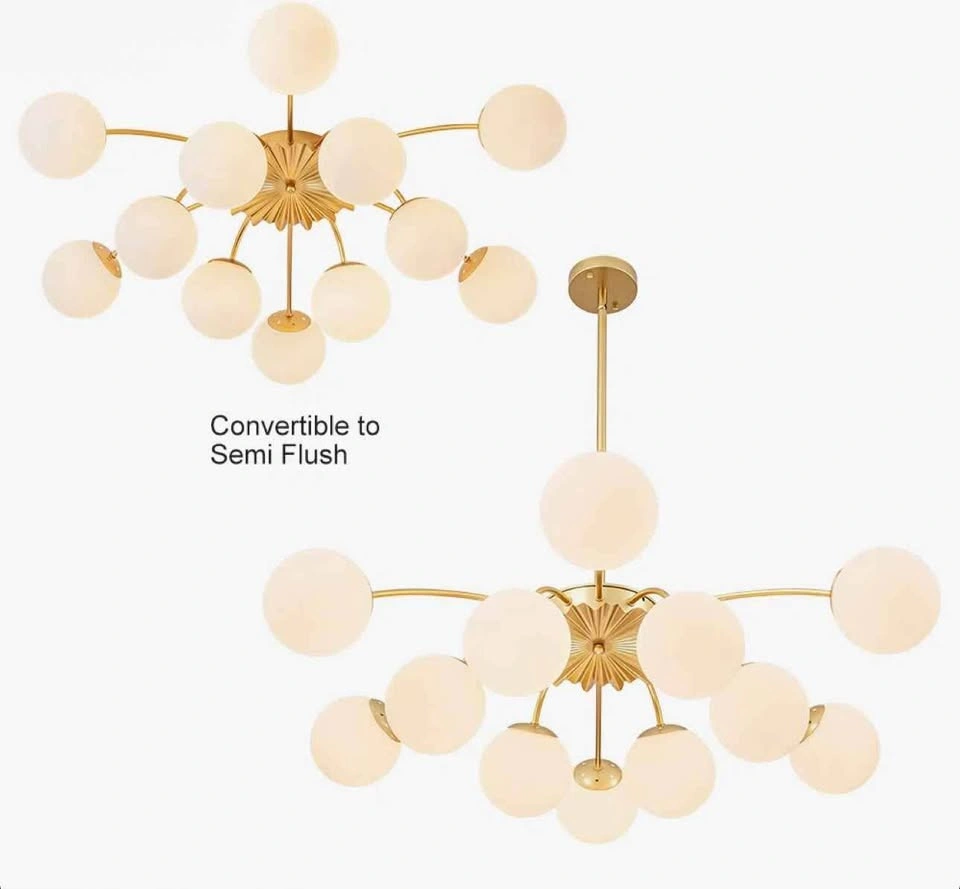 Brand new wayfair 12 light glass globe sputnik sphere chandelier - photo 4