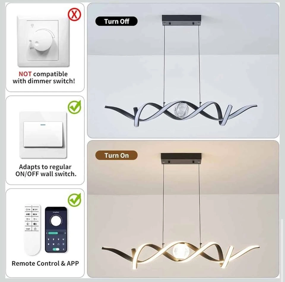 Spiral wave led pendant - photo 3