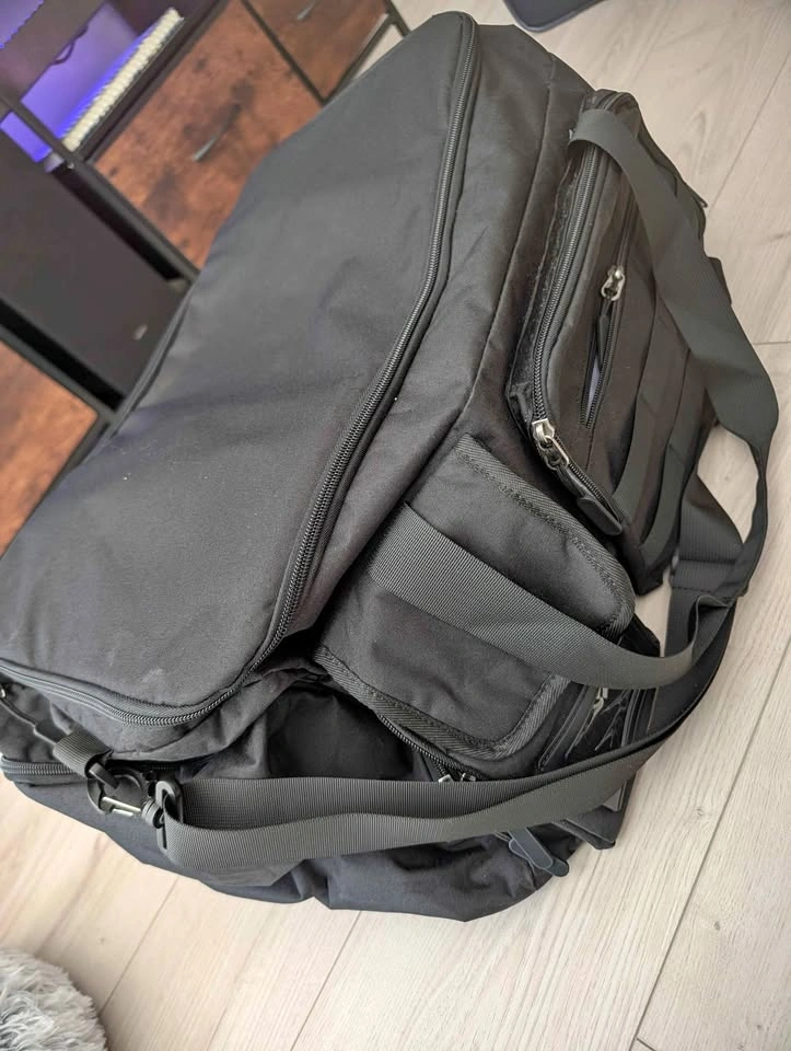 Black Tactical Gear Duffel Bag and Shoulder Bag Combo